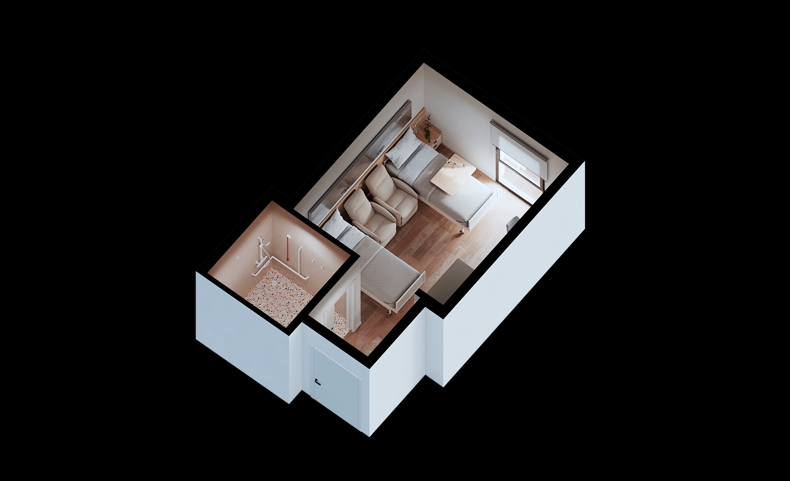 Animated image of a room plan of CREAR ABRIGHO